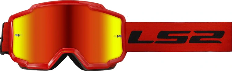 LS2 CHARGER GOGGLE - Red/Iridium Visor