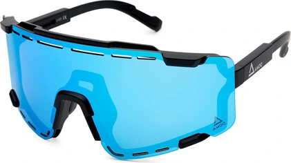 AMOQ Align Performance Sunglasses Black - Ice Blue Mirror