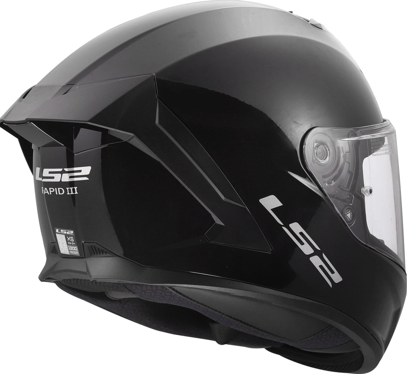 LS2 Rapid III Solid helmet, Black, L, Gloss