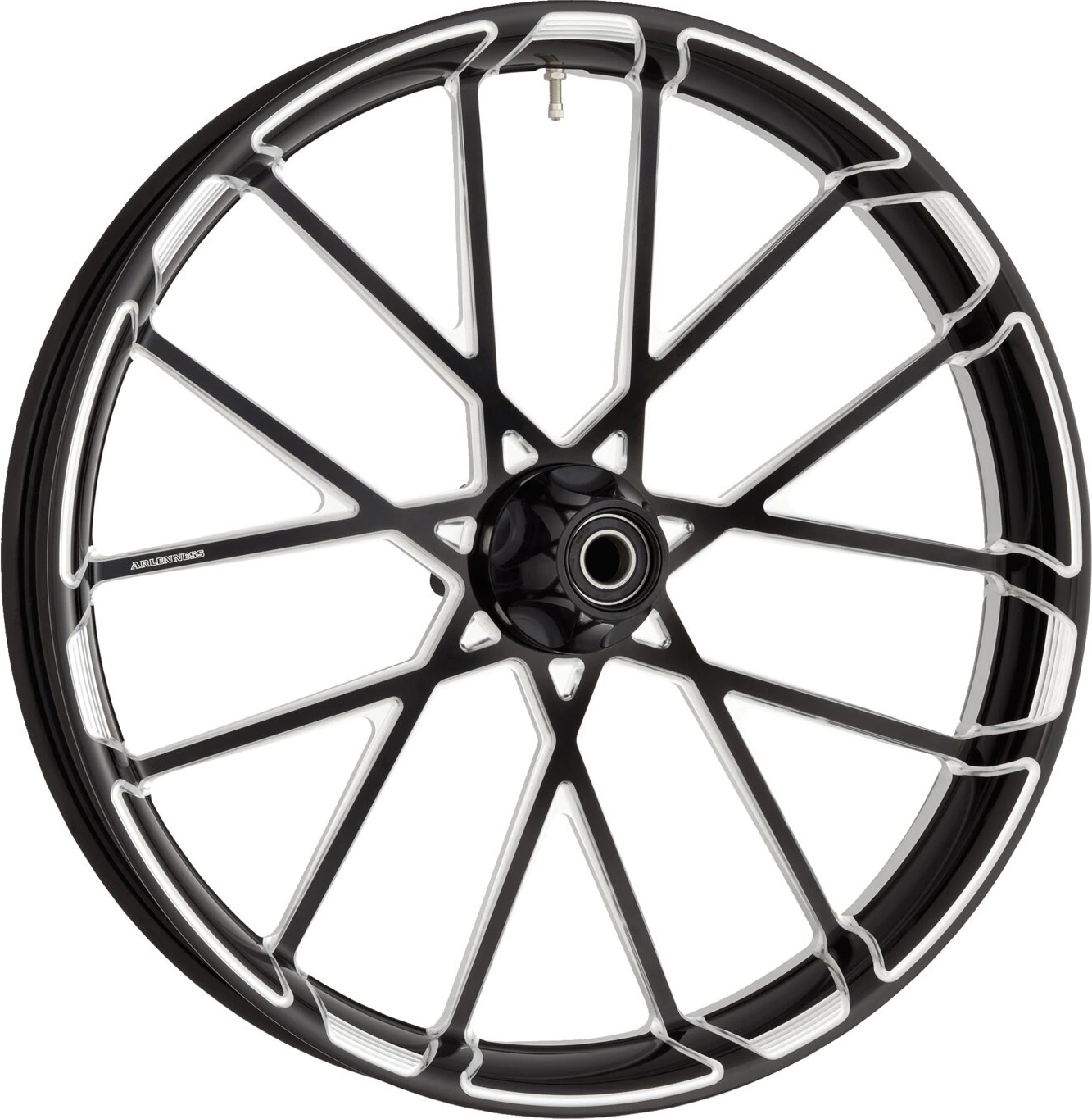 Arlen Ness, rim Procross 3.50 x 23. Front, Black