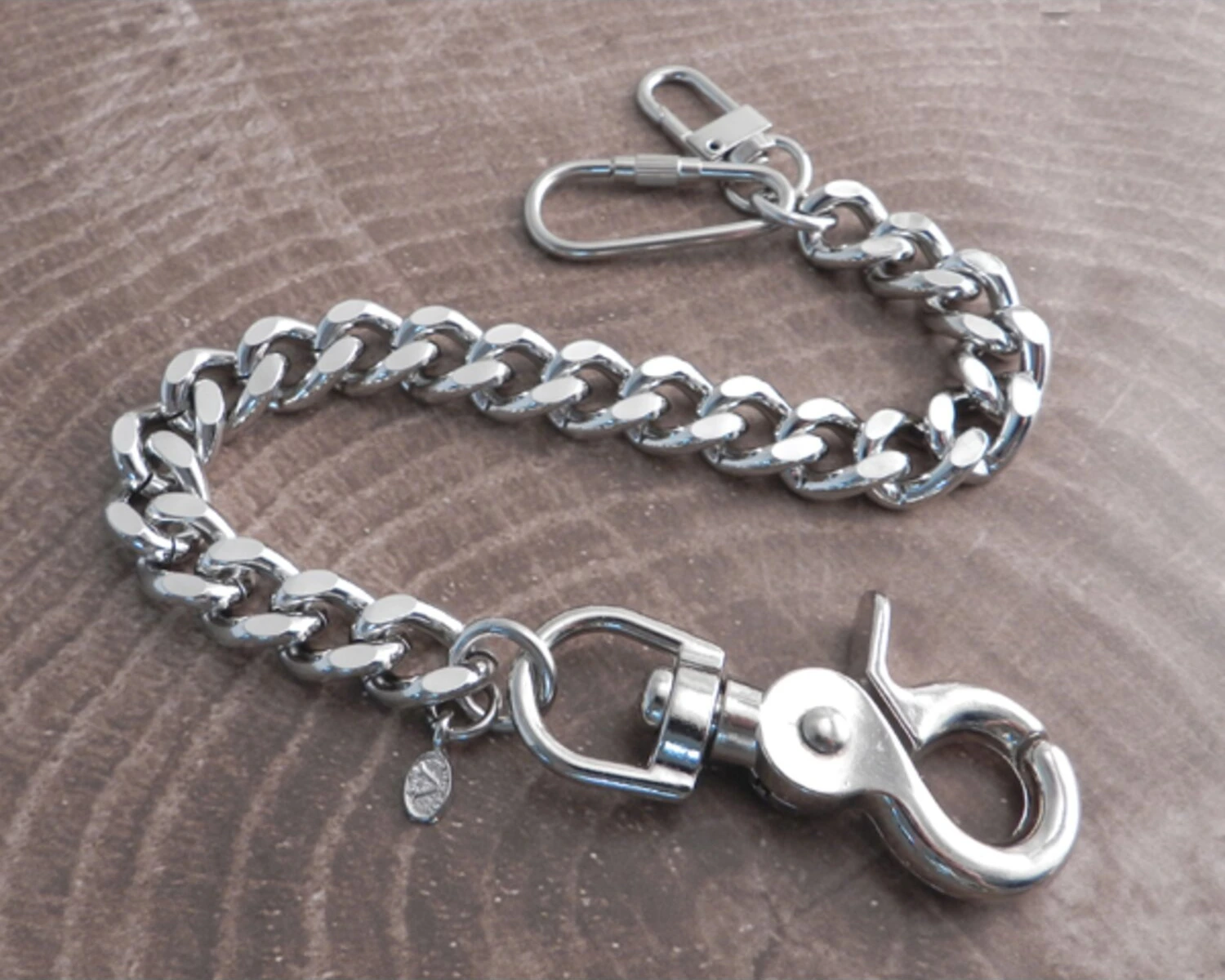 Amigaz Cut Leash Key Leash 8", Silver