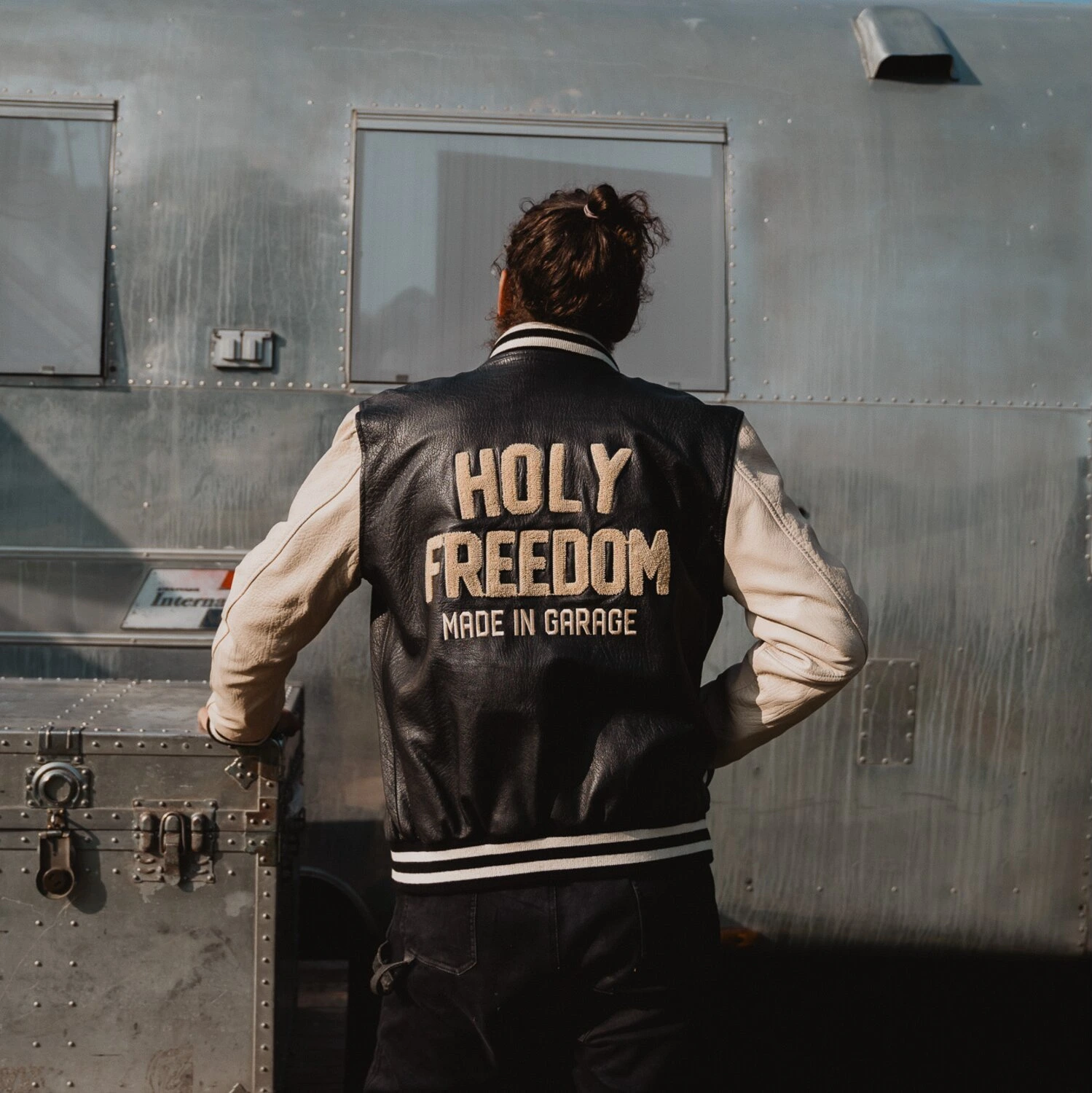 Holy Freedom Varsity black jacket, XL