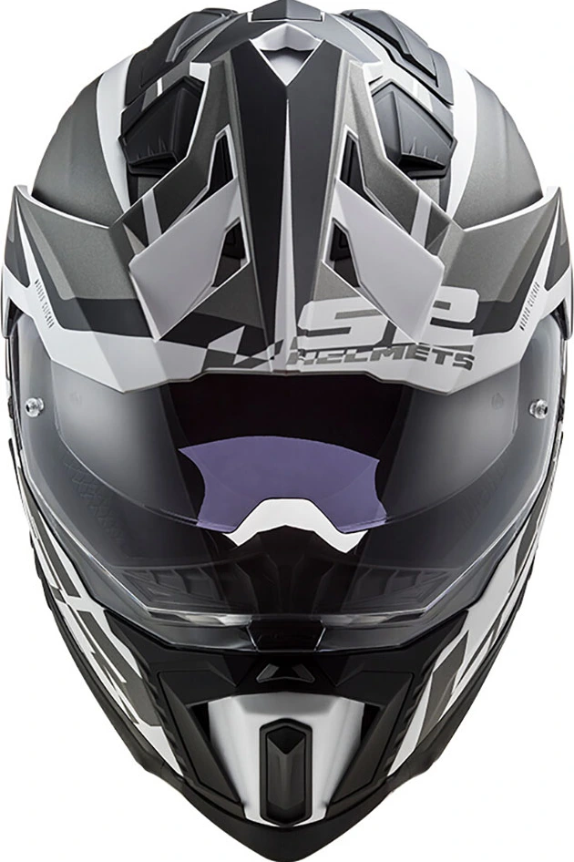 LS2 MX701 EXPLORER ALTER Шлем - Matt Black White, 2XL