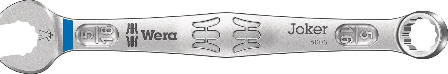 Wera wrench open/ box end 5/16" Joker 6003 series, Green, 115 mm