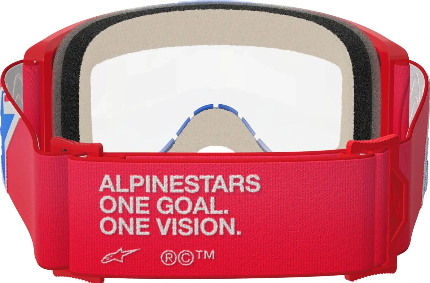 GOGGLE VISION 5 CORP RED/WT/BL CLEAR