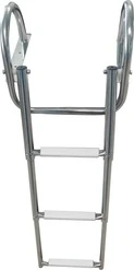 Osculati 3-step (white) telescopic ladder w/handles