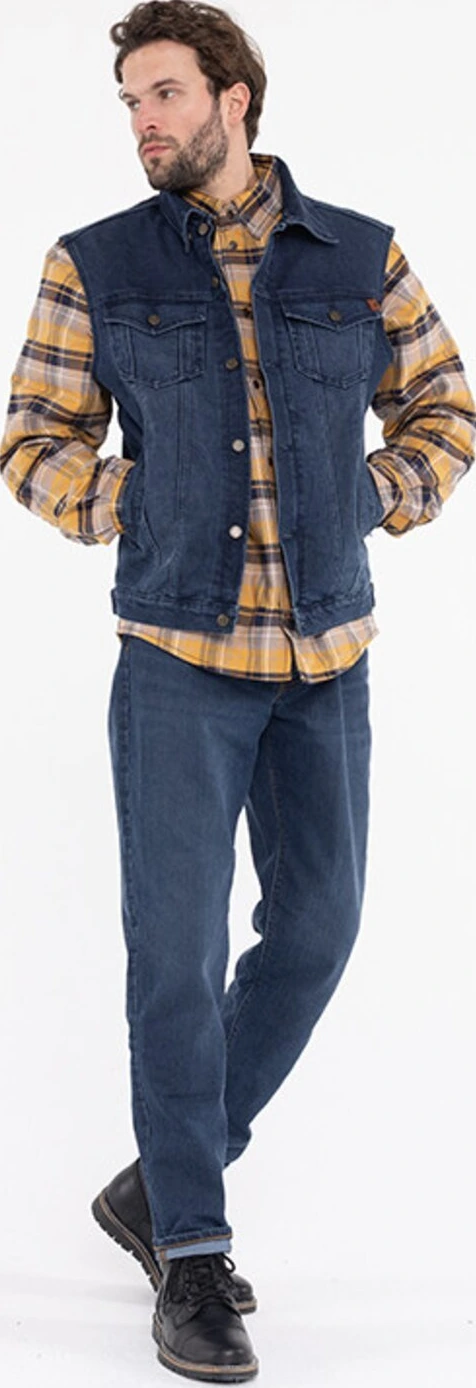 John Doe Trucker jeans vest, Blue, S
