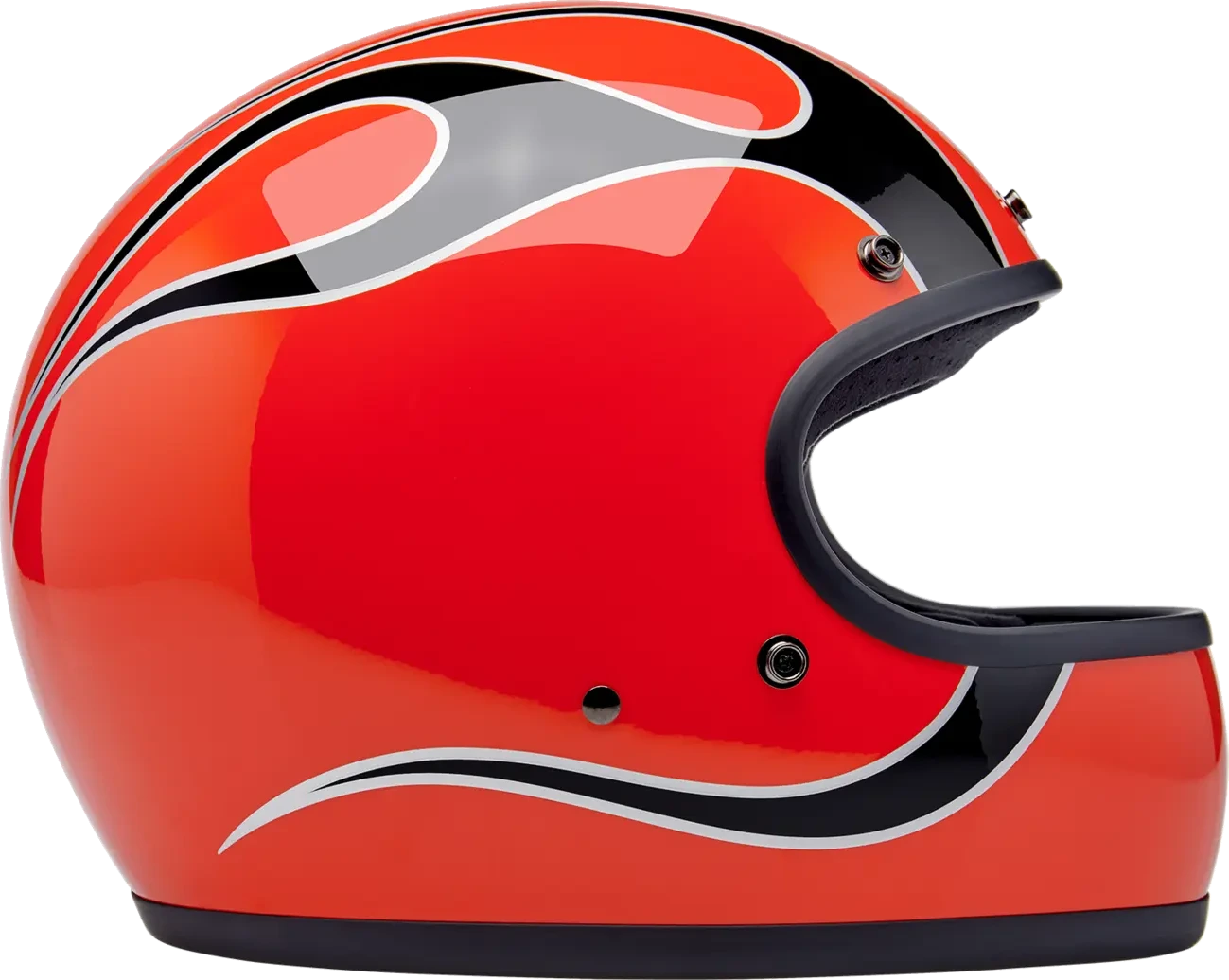 HELMET GRINGO COMPETITION ORANGE W/ FLAMES SM
