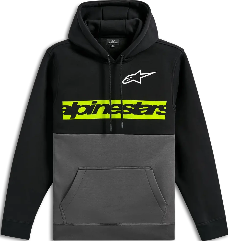 HOODIE PO PARALLEL BLACK/GUNMETAL S