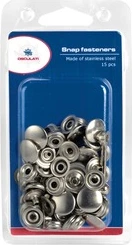 set 15 stud press fasteners blister