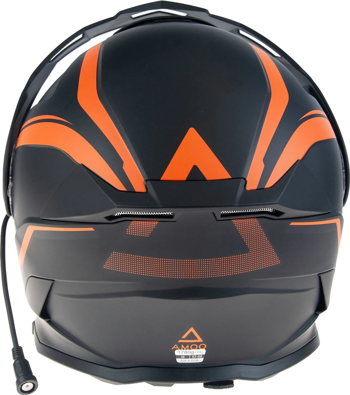 AMOQ Ballast Electric visor Helmet Black/Orange, XS
