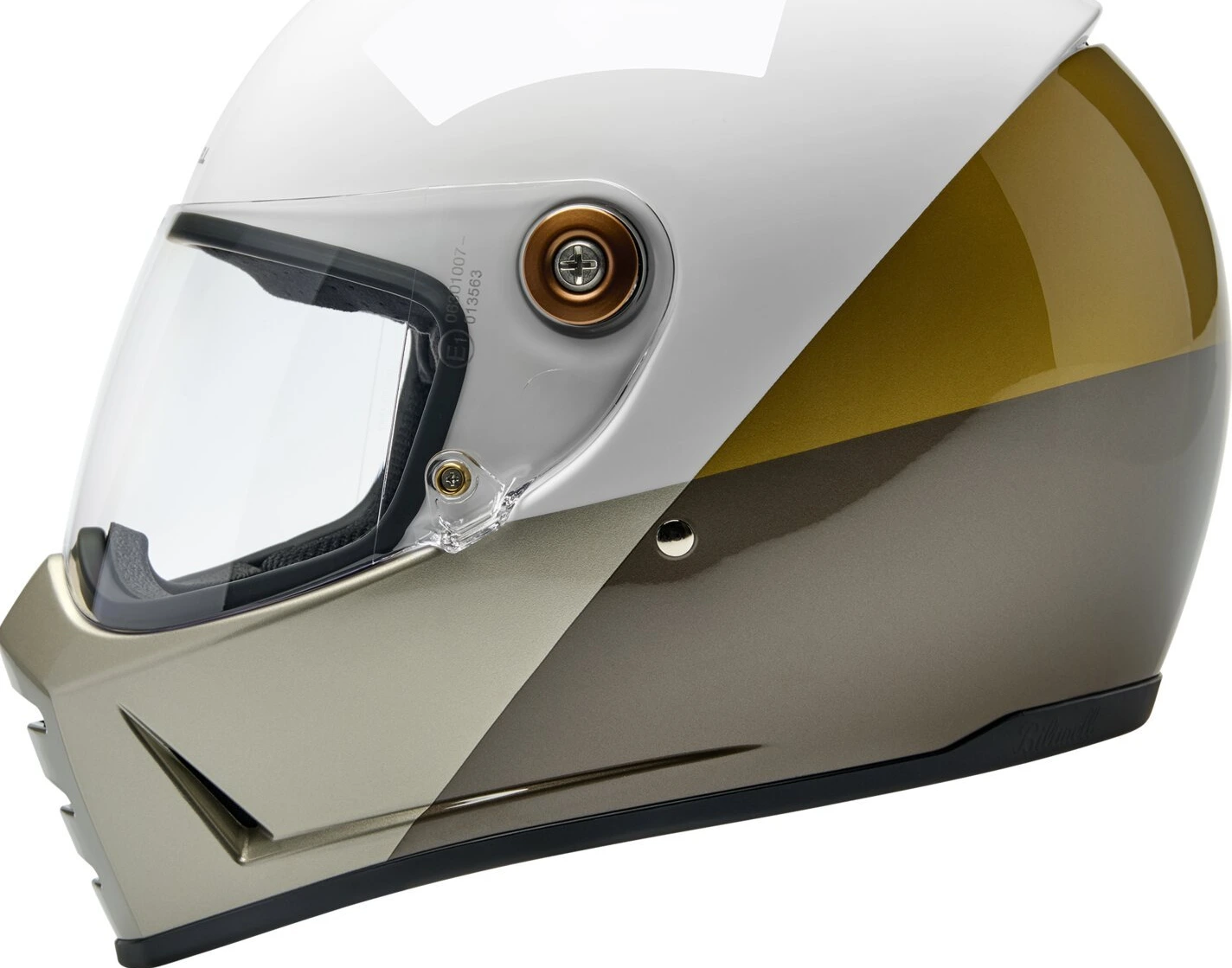 Biltwell Lane Splitter helmet intersection gold/silver/bronz, S, Metallic