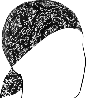ZANheadgear Flydanna® Cotton Black Paisley