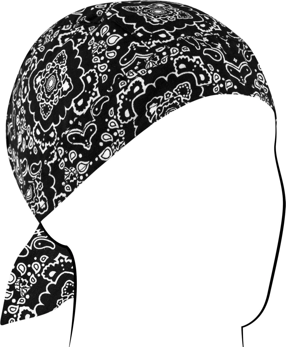 ZANheadgear Flydanna® Cotton Black Paisley