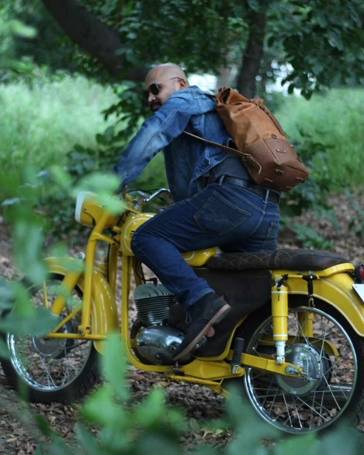 Trip Machine Backpack panniers, vintage tan