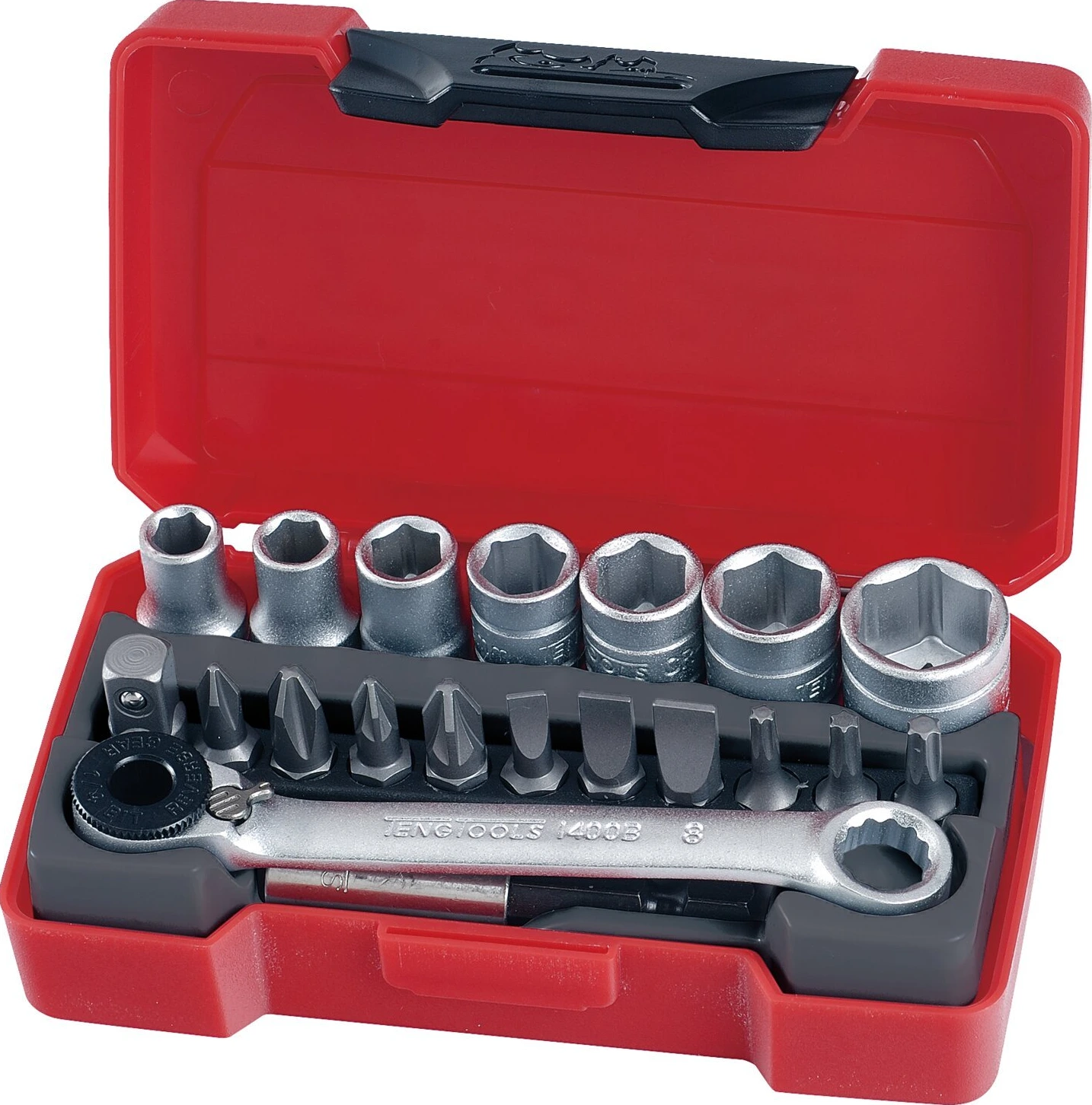 Teng Tools, 1/4" pistikute ja bitside komplekt, 13 mm