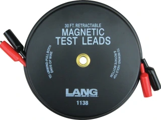 Lang Tools, retractable electrical test lead. Magnetic