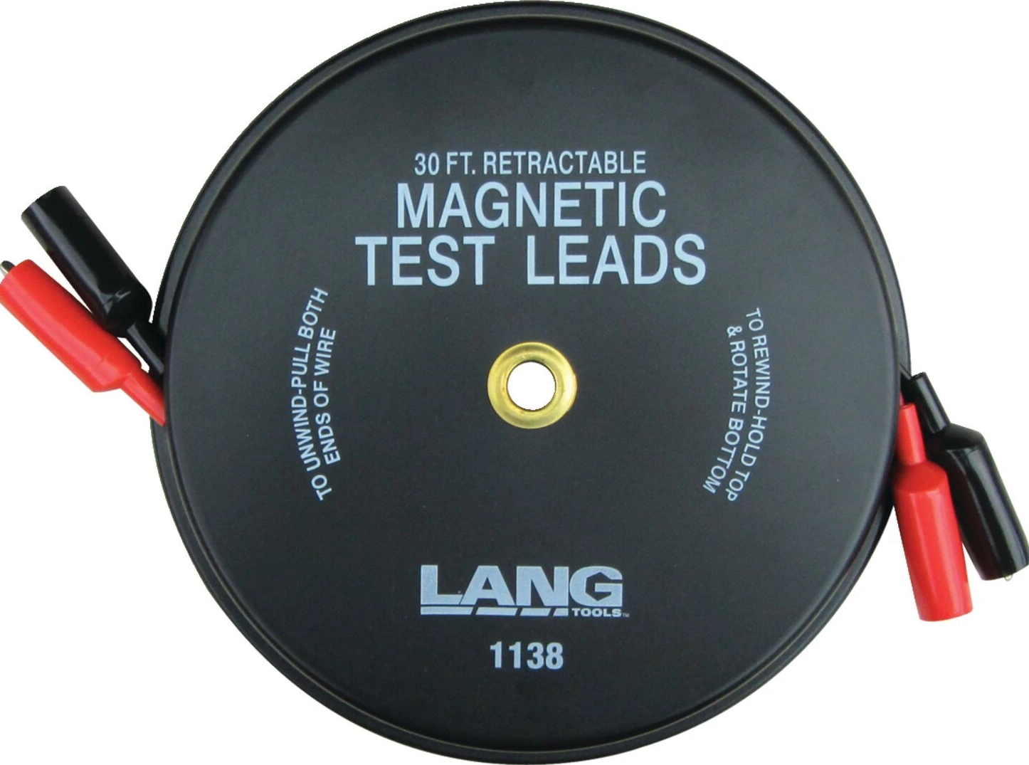 Lang Tools, retractable electrical test lead. Magnetic