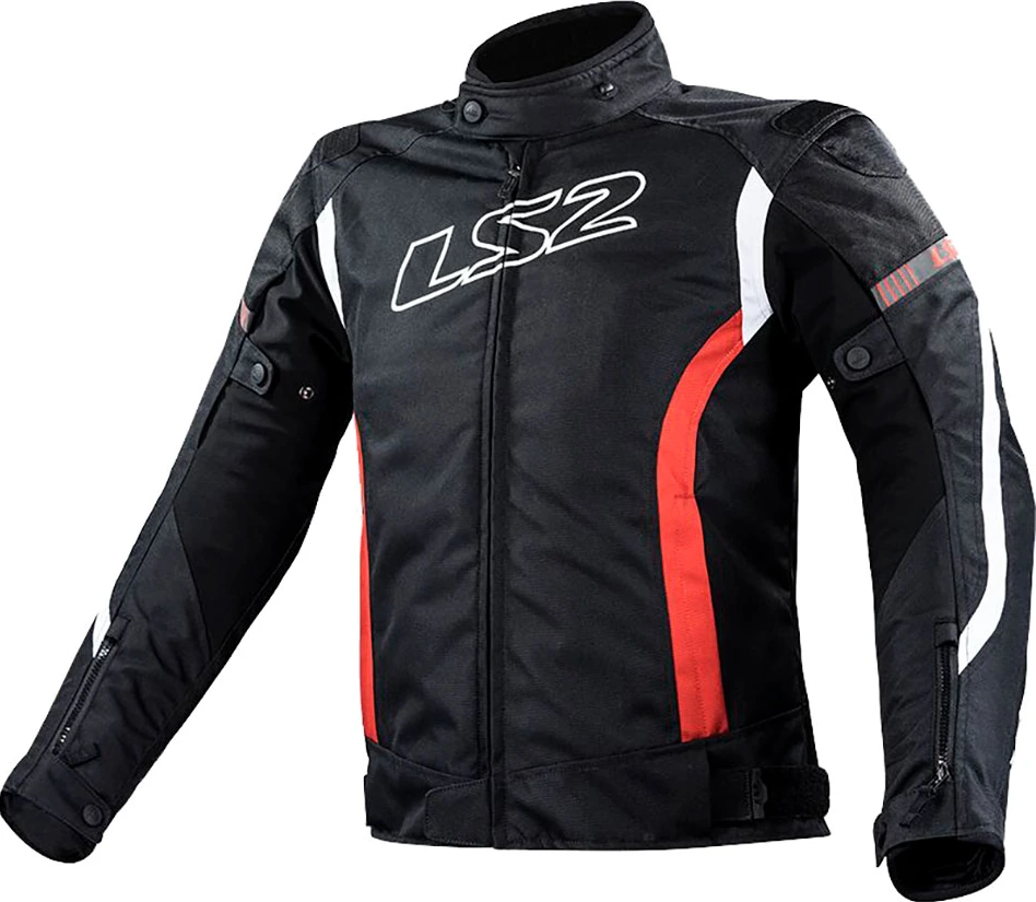 LS2 Gate Man Jacket - Black Red, 3XL