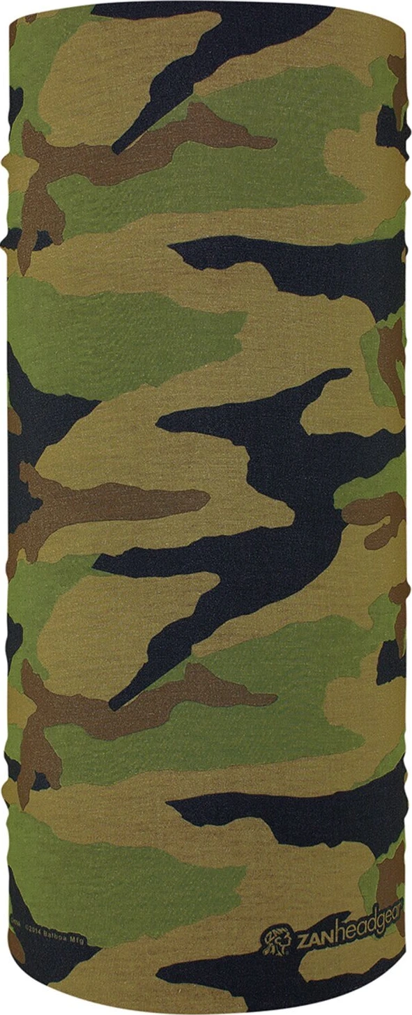 ZANheadgear Motley Tube polyester woodland camo, Multi-color, One size fits most