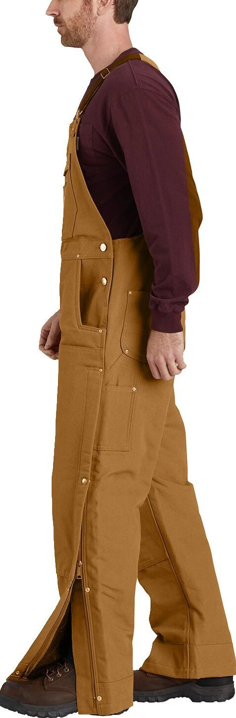 Carhartt Duck insulated bib overall, carhartt brown, L