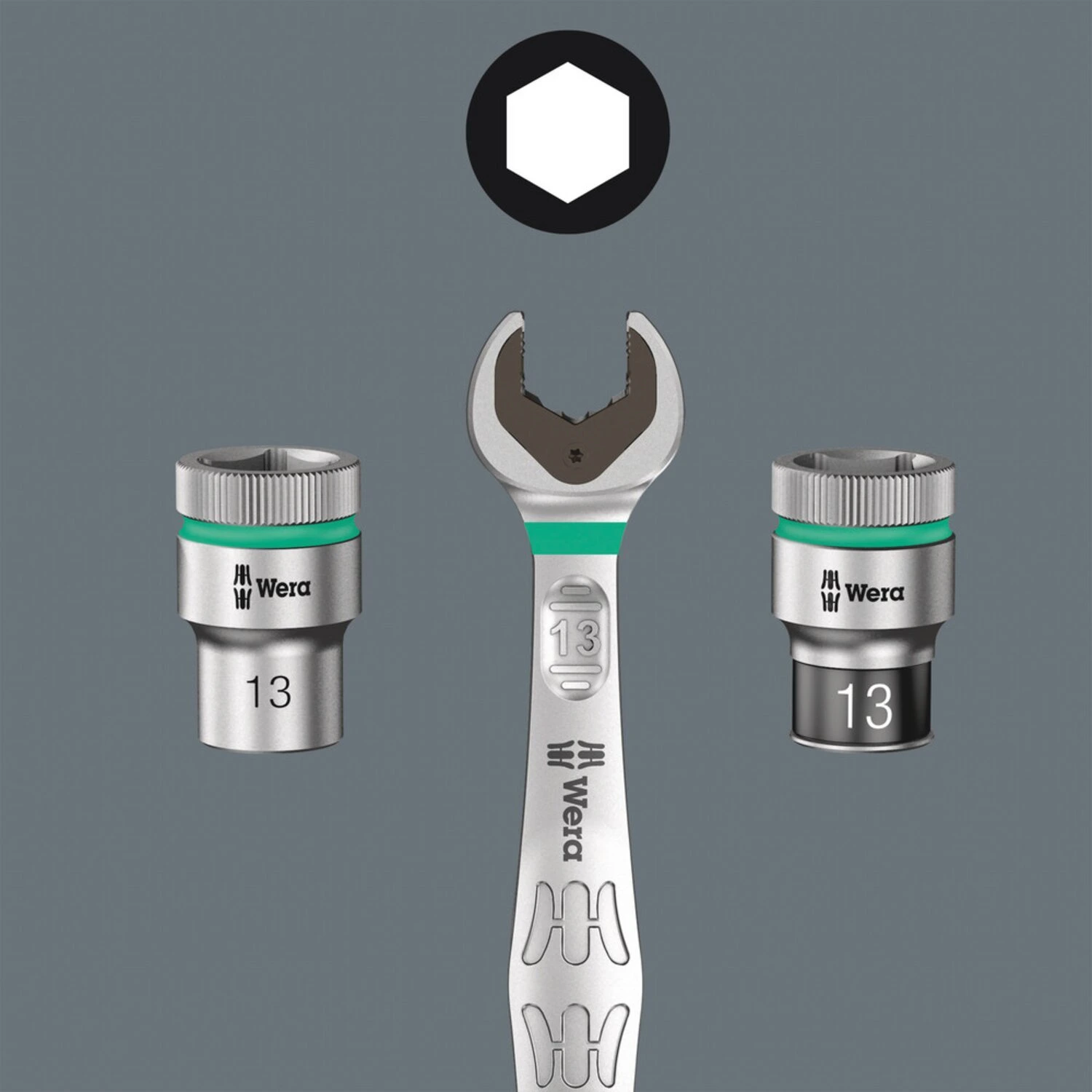 Wera, deep socket size 4mm, Brushed