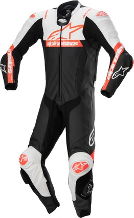 Alpinestars Leather suit Missile Ward 1pc Black/White/Red Fluo, 50