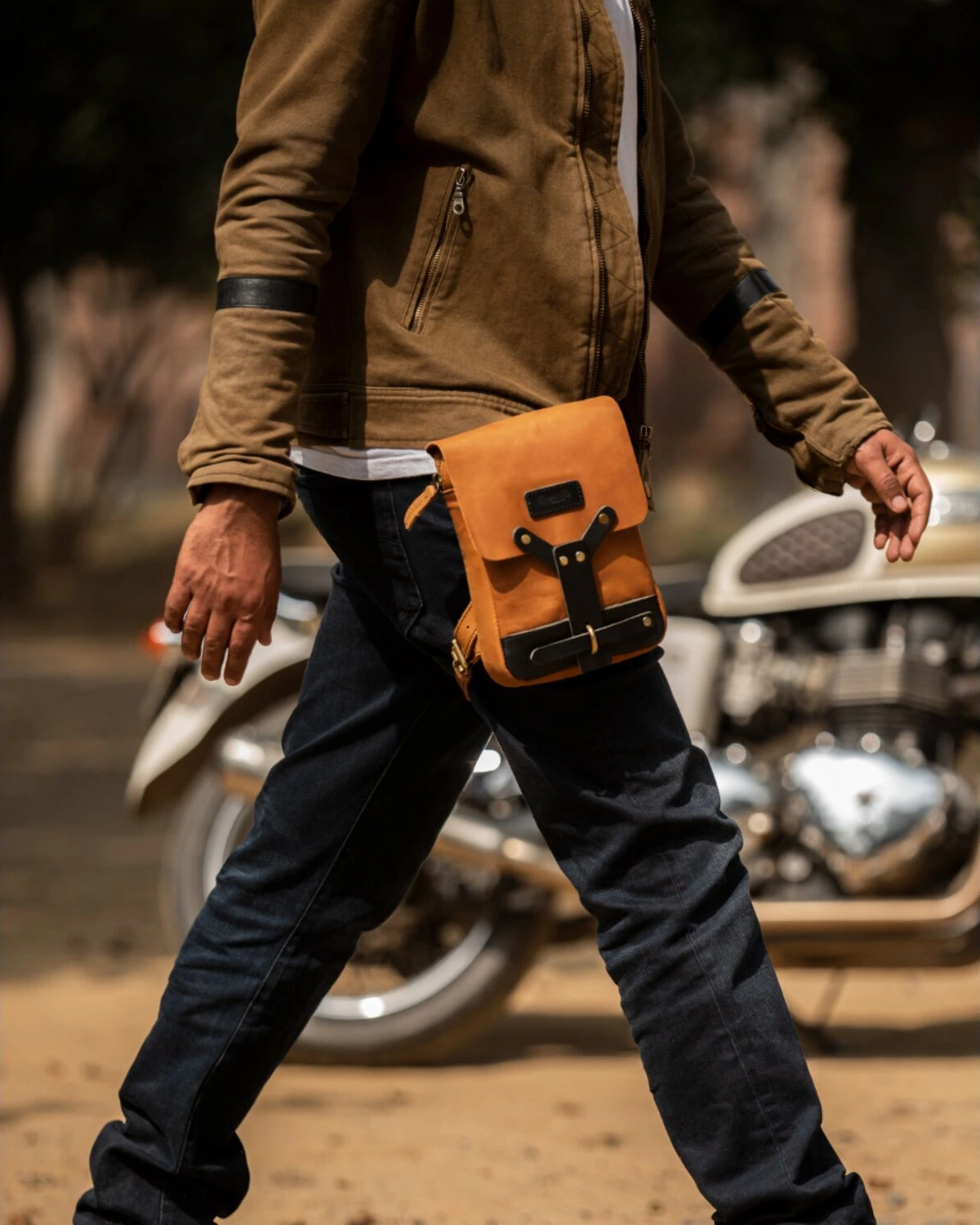 Trip Machine, Thigh bag / leg bag, tan