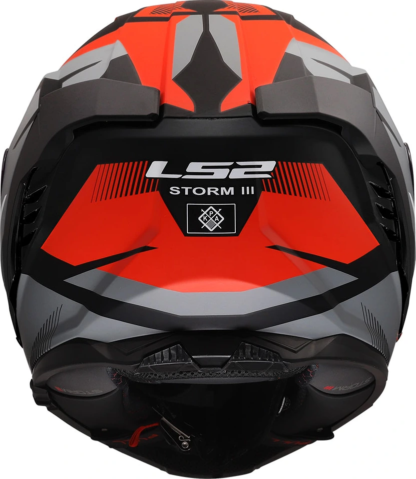 LS2 FF818 STORM III KOMAI Helmet - Black Red, S