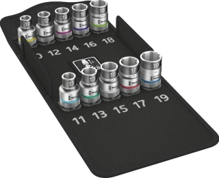 Wera Zyklop 1/2" Hex socket set with holding function Metric
