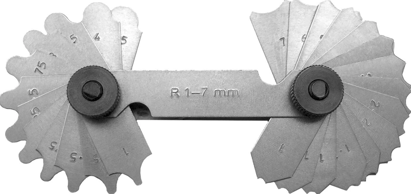MIB, radius gauge. 1.0mm to 7.0mm, 7 mm