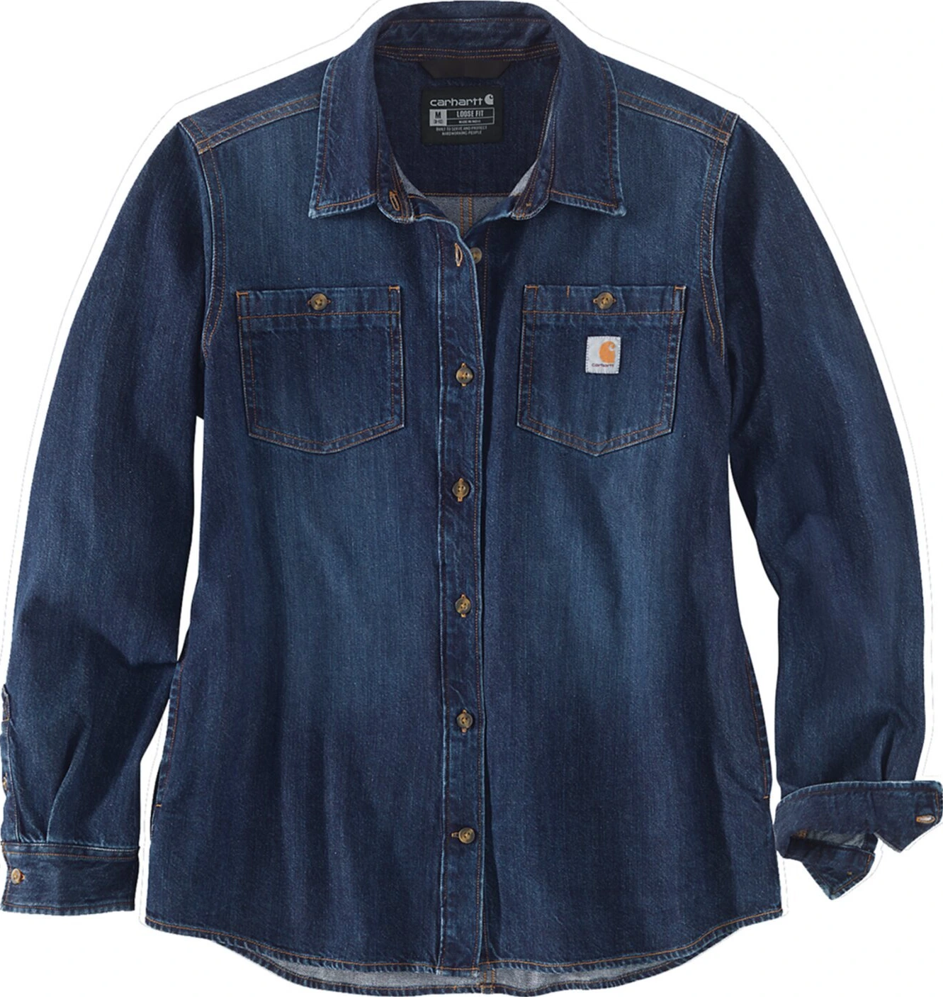 Carhartt Midweight female denim shirt, Blue, M