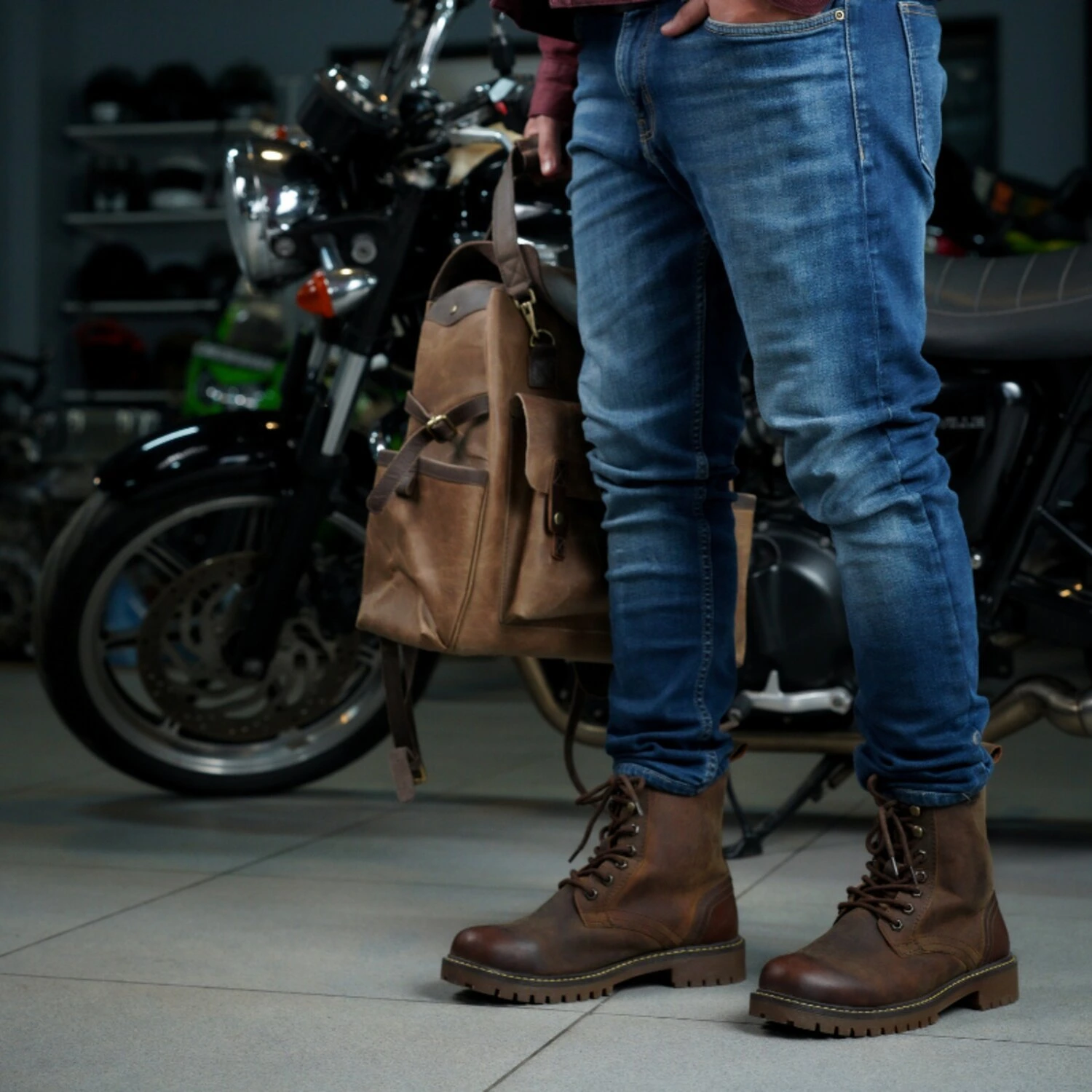 Trip Machine Derby boots, rusty wrangler, 42