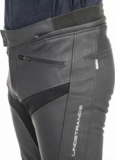 Lindstrands Leather pants Sanden Black, 46