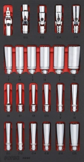 Sonic, 3/8" drive Deep socket set. 23-piece. US/SAE sizes