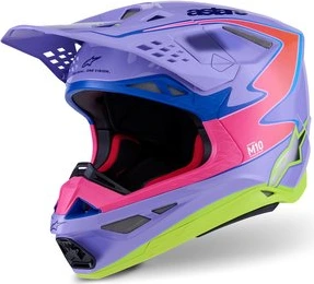 Alpinestars Helmet S-M10 JL R01 Purple/Fluo Pink/Fluo Yellow, S