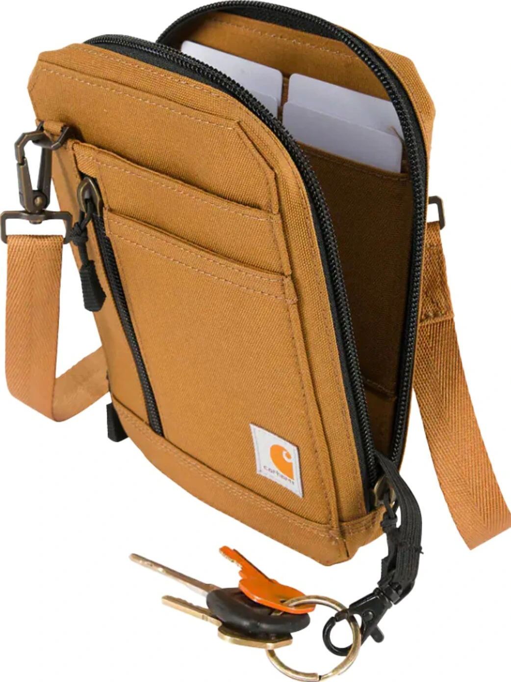 Carhartt Nylon Duck Crossbody wallet, carhartt brown
