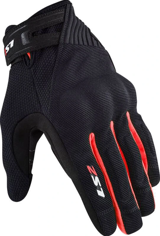 LS2 Dart II Man Gloves - XL, Black Red