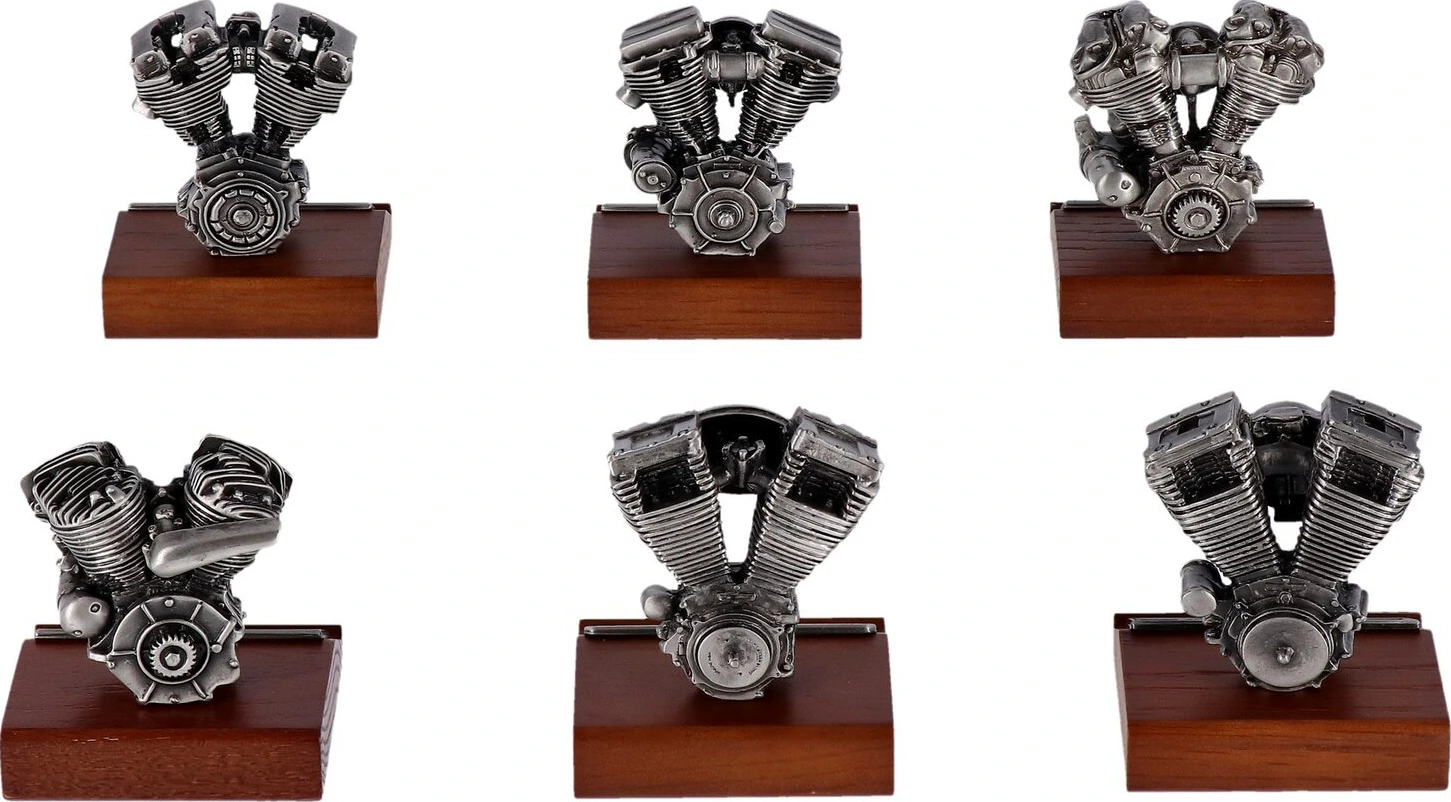 V-Twin Mfg, cast pewter motor model V-Twin engines