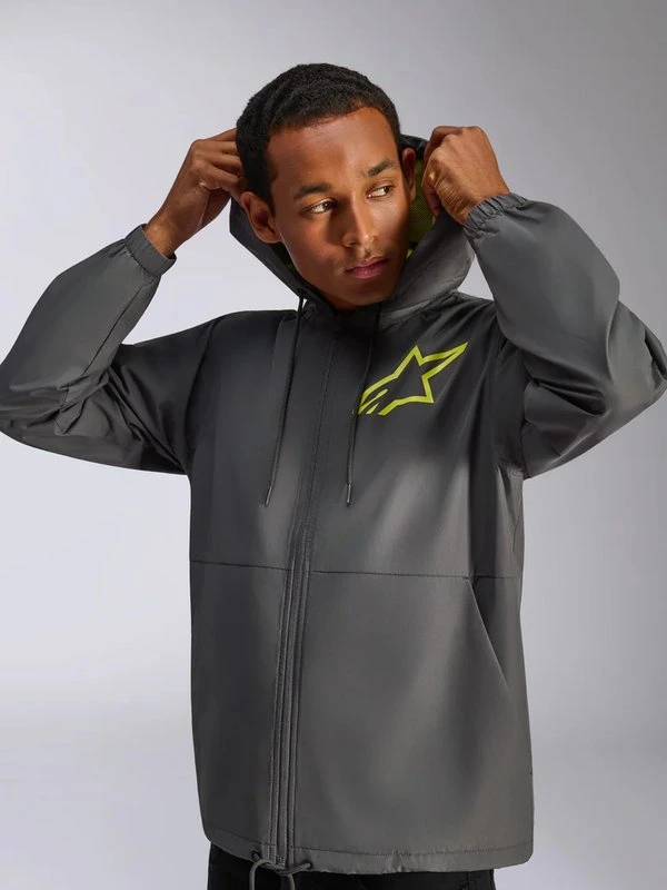 Alpinestars Jacket Speeder Chromium Windbreaker Charcoal Fluo Yellow, XXL