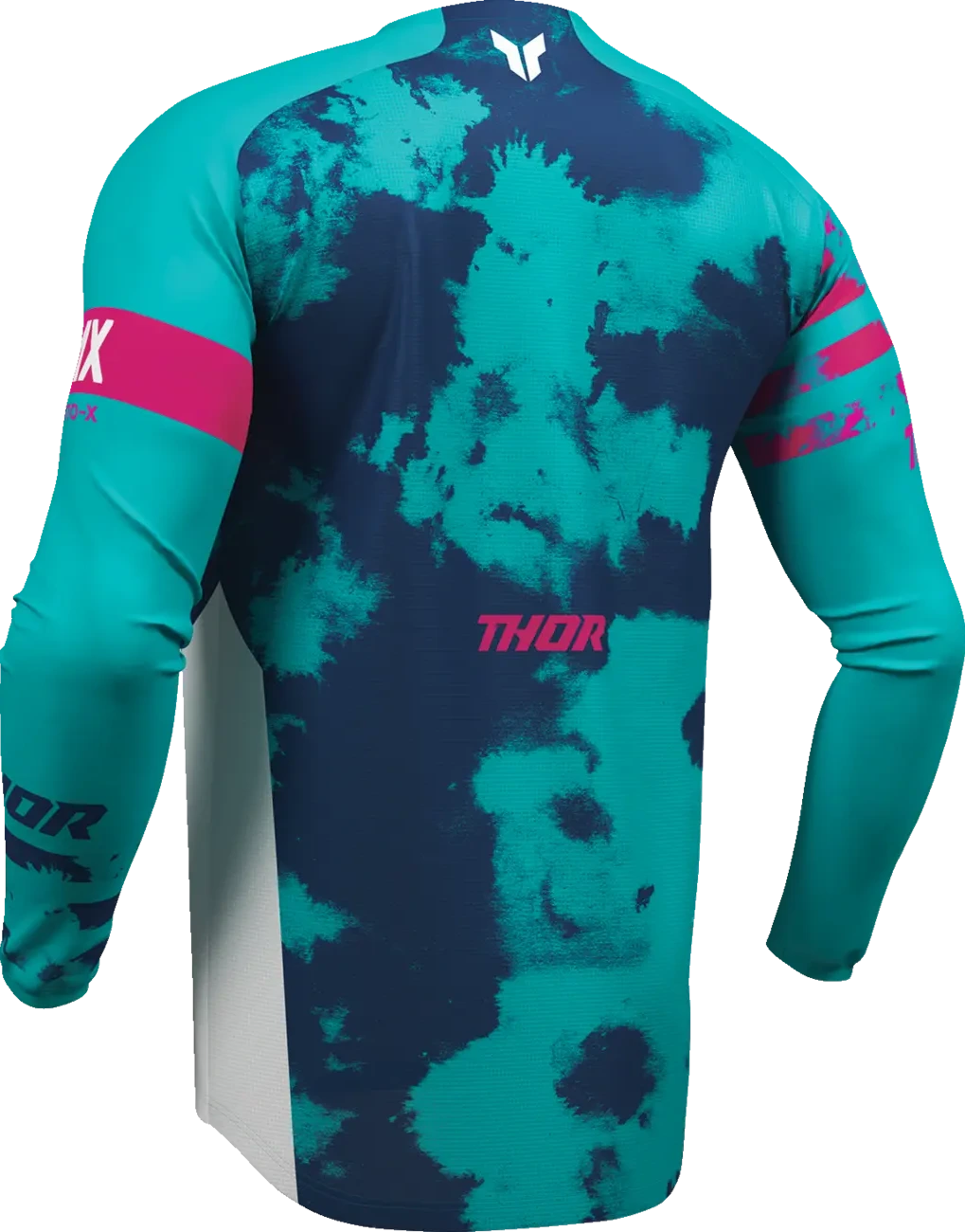 JERSEY LAUNCHMODE BLEACH WHT/AQ S