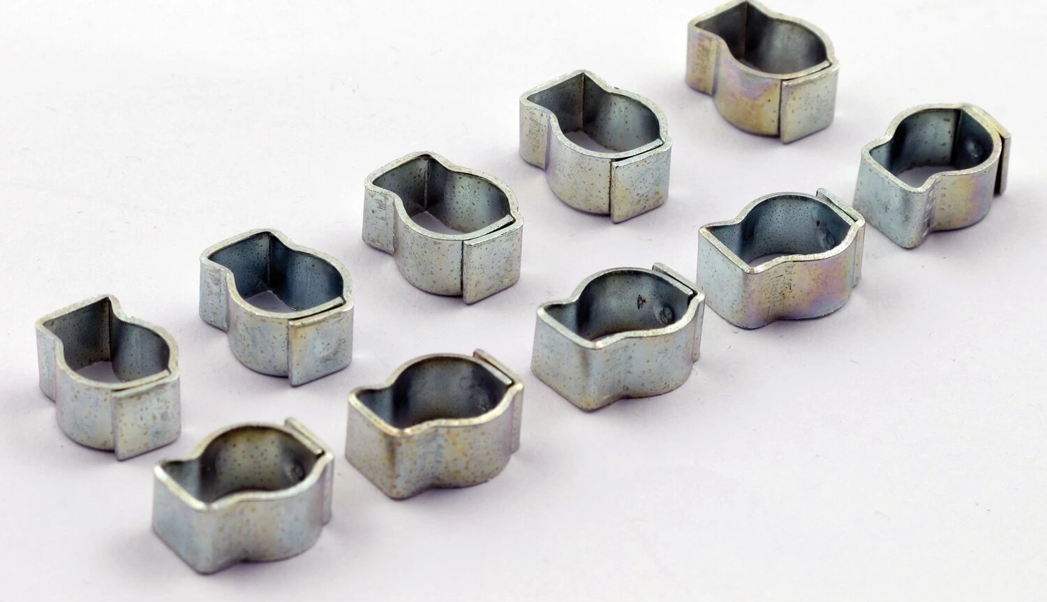 Crimp hose clamp, 1/4 (6.35mm) ID. stainless