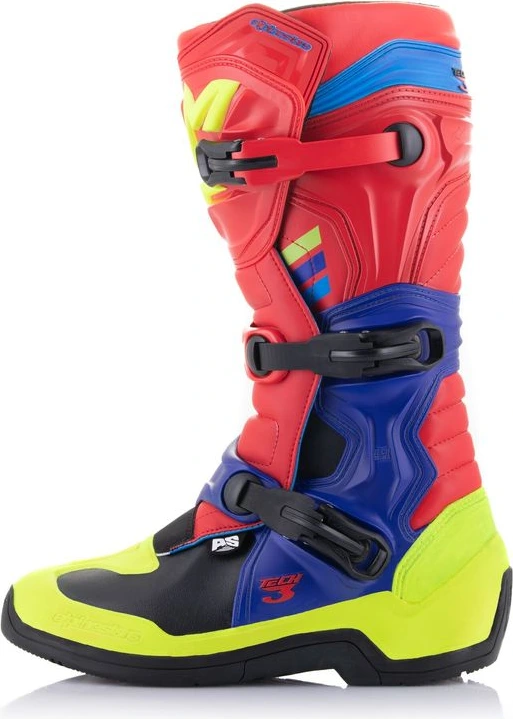 Alpinestars Boot Tech 3 Red/Blue/Yellow Fluo, 48