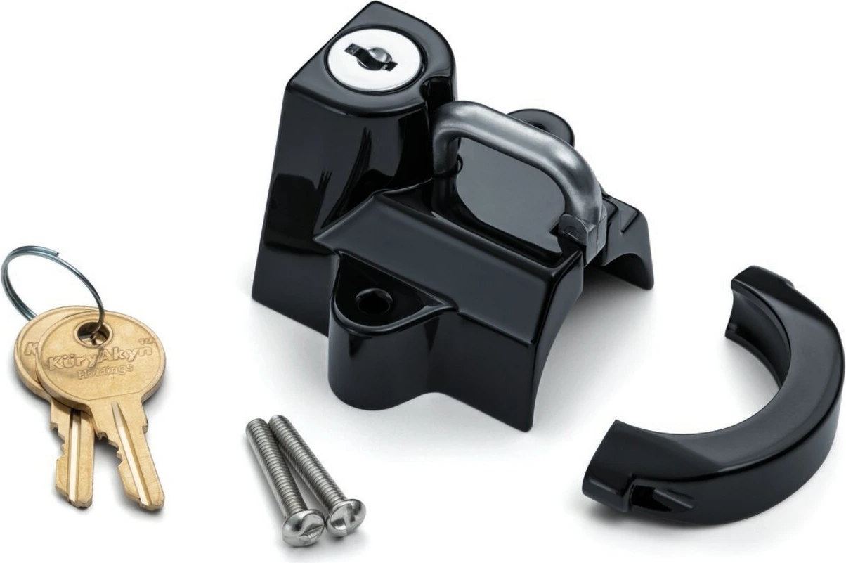 Kuryakyn Helmet lock black 32mm, Gloss
