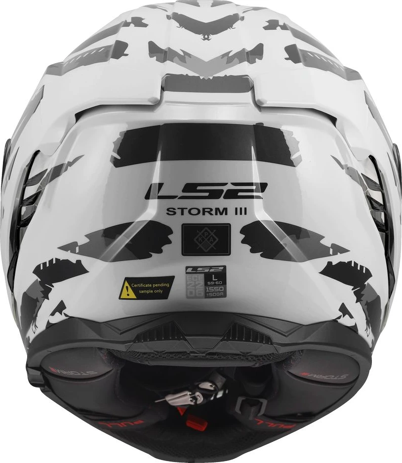 LS2 FF818 STORM III KAOS Helmet - L, White Grey