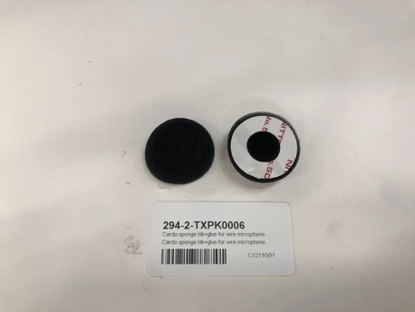 Cardo sponge blk+glue for wire microphone