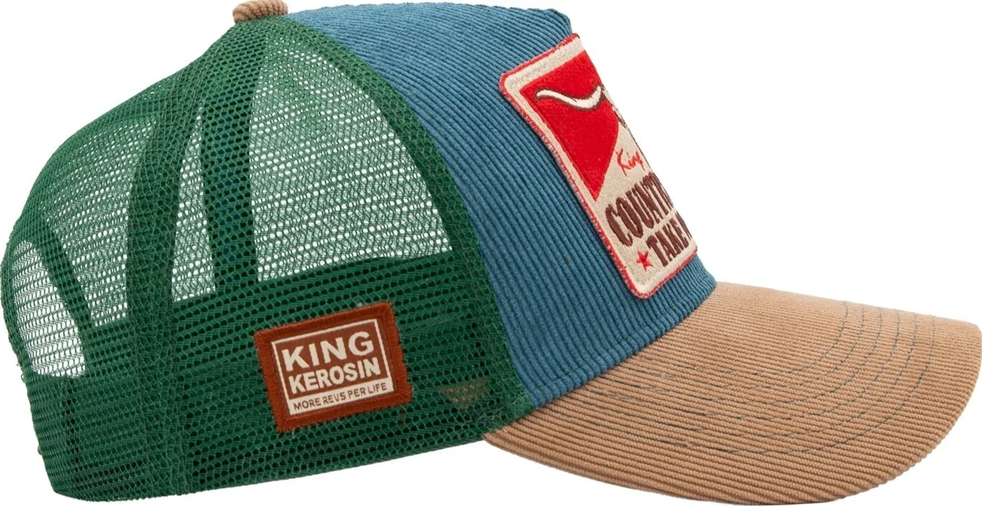 King Kerosin Country Roads cap, smoke, Blue