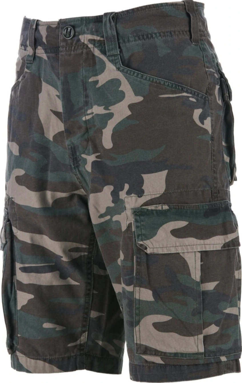 Army Surplus Cargo short, woodland stonewashed Green, XL, Washed