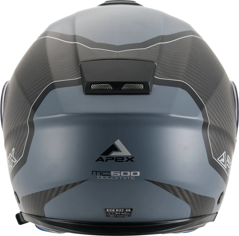 APEX Helmet MC500 Carbon Dolomites black/grey/silver glossy S