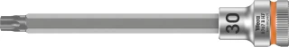 Wera Zyklop 3/8" Torx® socket bit TX30 with holding function, Chrome, 107 mm